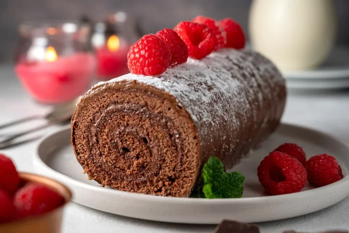 brazo de gitano de chocolate